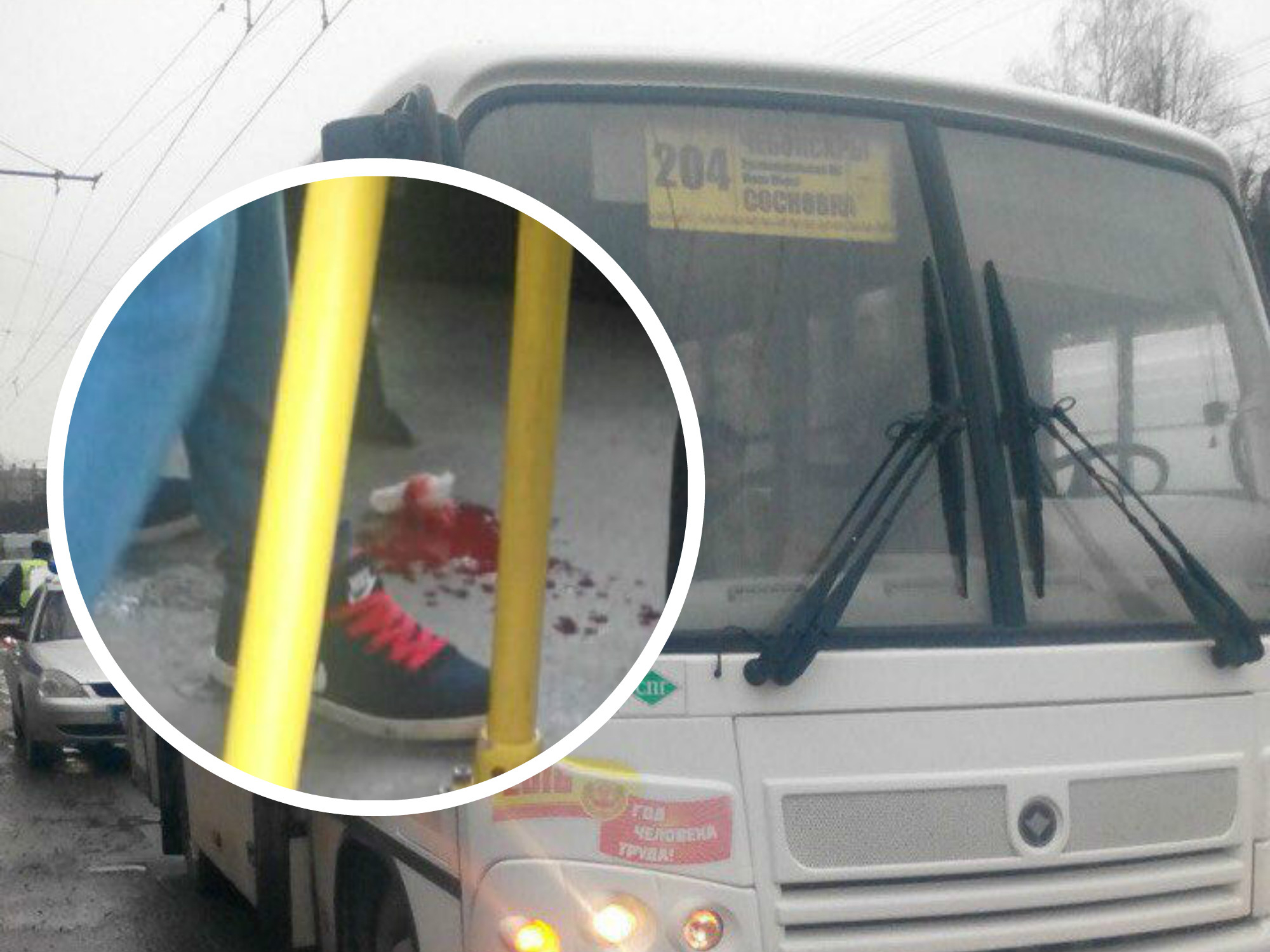 В Чебоксарах после ДТП с автобусом кондуктора увезли на скорой