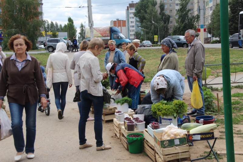 В Новочебоксарске чиновники взялись за стихийный рынок, где торгуют бабушки