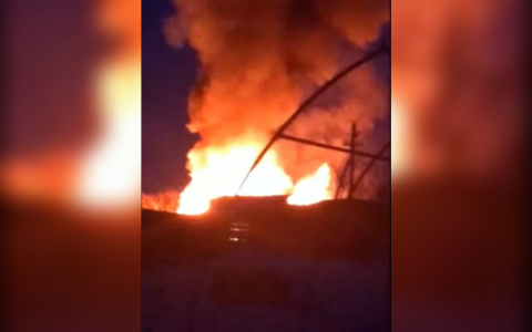 В деревне Чебоксарского района горит домохозяйство