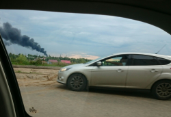 В Чувашии выясняют причины сильного пожара на трассе