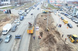 Реконструкция Марпосадского шоссе: на майские праздники начнут строить надземный пешеходный переход