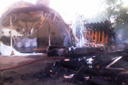 В Чебоксарах вспыхнул ярким пламенем свадебный шатер 