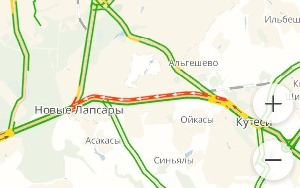 Карта чебоксары с пробками