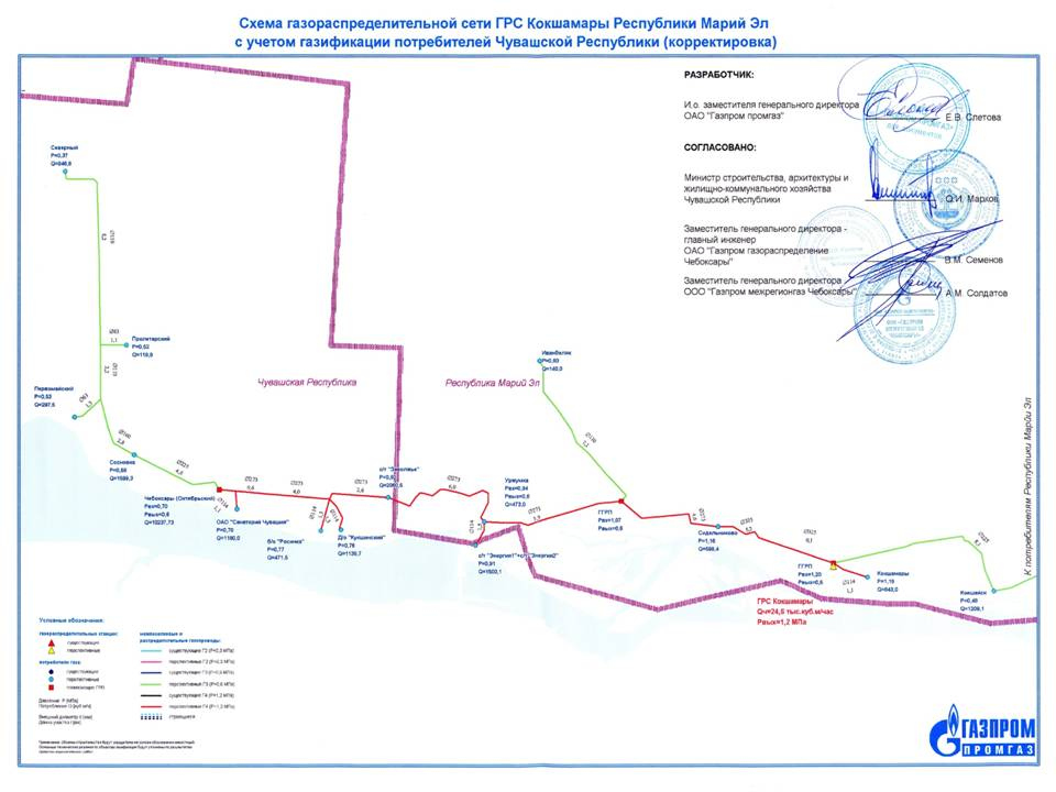 Схема газоснабжения чебоксары