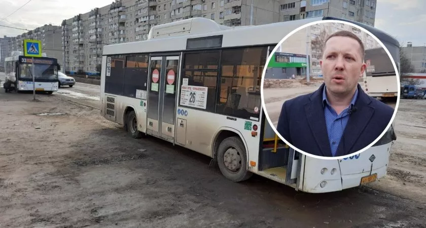 Фото к статье: Перевозчик теряет деньги из-за ям на Гражданской: "Уже поменяли 15 колес у 26-го автобуса"