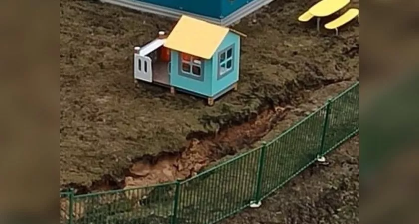 Фото к статье: На восстановление склона у чебоксарского детсада потратят два миллиона рублей