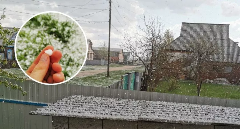 Фото к статье: Одну из деревень Чувашии накрыло мощным градом