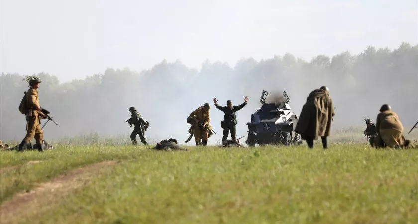 Фото к статье: В Чувашии впервые воссоздали Ржевскую битву