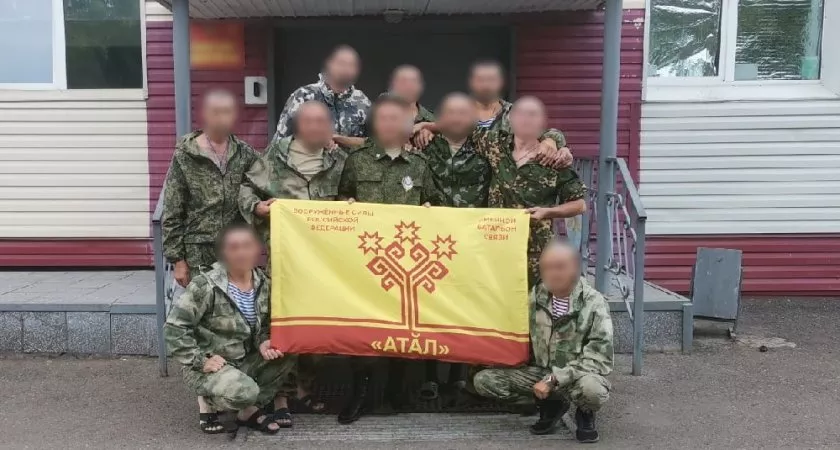 Фото к статье: Первые добровольцы батальона "Атӑл" отправились на боевое слаживание