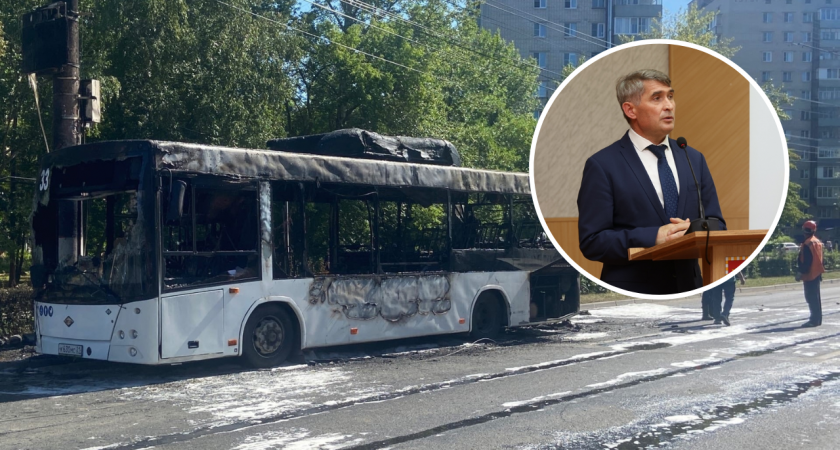 Николаев поручил разобраться с причинами возгорания автобуса № 33