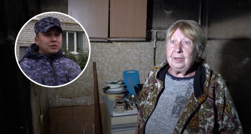 В Чувашии росгвардеец спас женщину из горящей квартиры