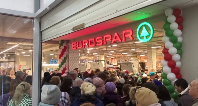 Чебоксарцы устроили давку на открытии европейского супермаркета