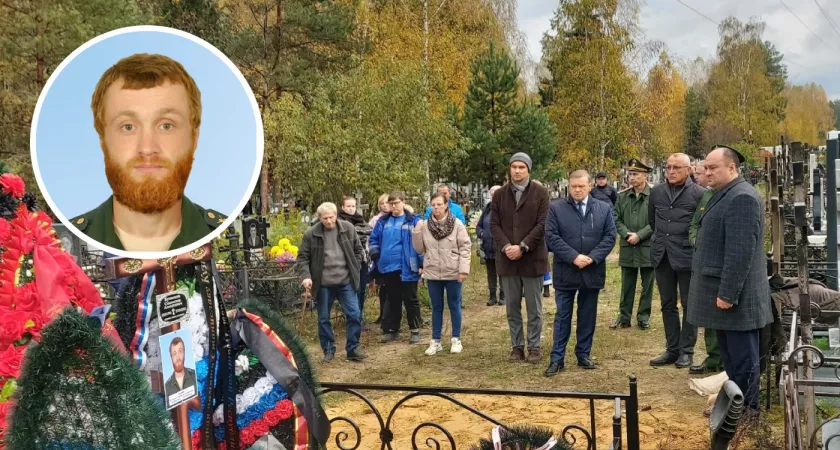 Фото к статье: В Шумерле проводили в последний путь участника спецоперации на Украине