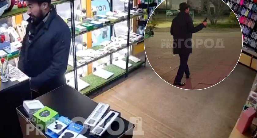 До стрельбы в чебоксарском клубе мужчина в шляпе попытался украсть смарт-часы в магазине