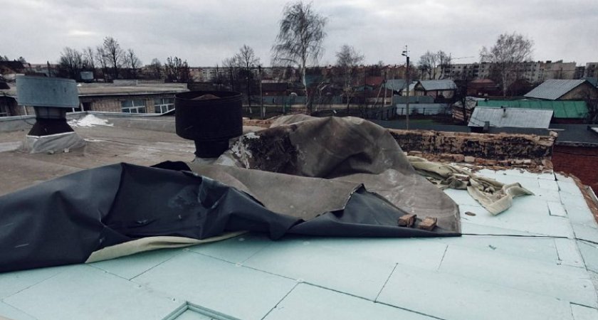  Цивильске у школы-интерната улетела крыша