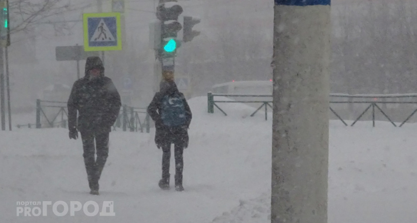 Сильный снегопад обрушится на Чебоксары перед выходными