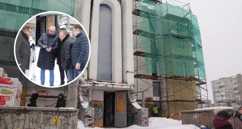 Фото к статье: В Новочебоксарске начали восстанавливать здание заброшенного кинотеатра "Атал"