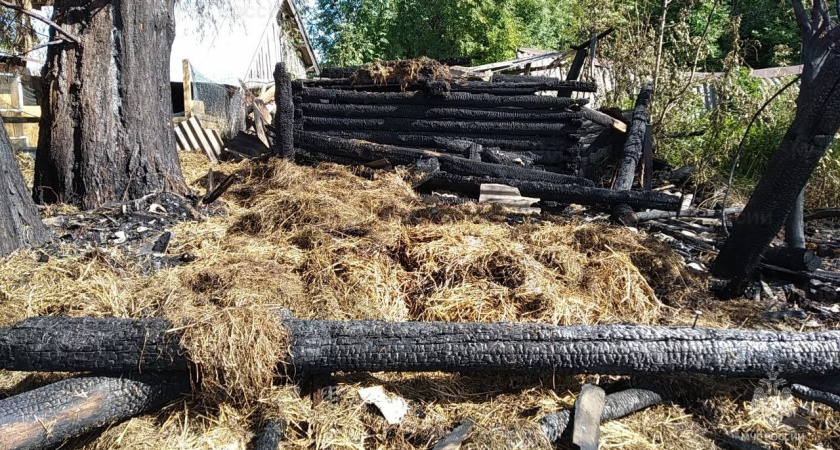 В Красночетайском районе из-за детской шалости вспыхнул пожар 