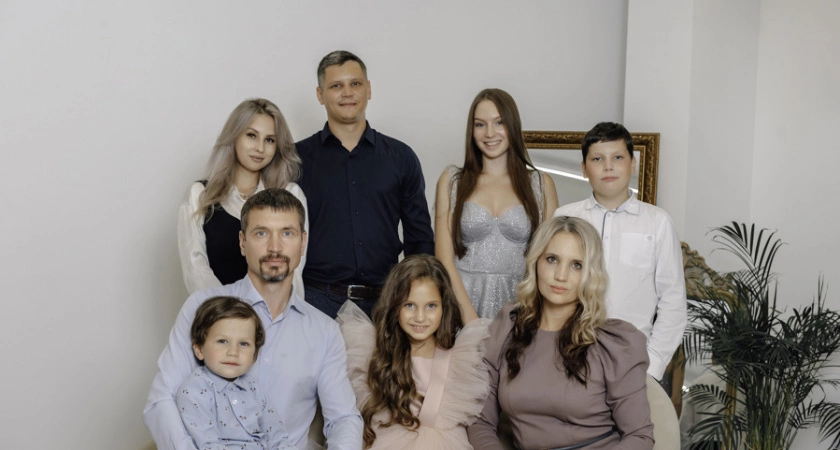Фото к статье: Многодетная семья из Новочебоксарска второй год подряд побеждает в конкурсе семей Чувашии