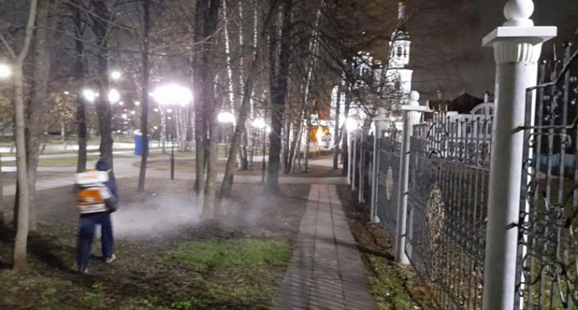 Фото к статье: В чебоксарские парки и скверы выйдут люди в спецодежде с опрыскивателями