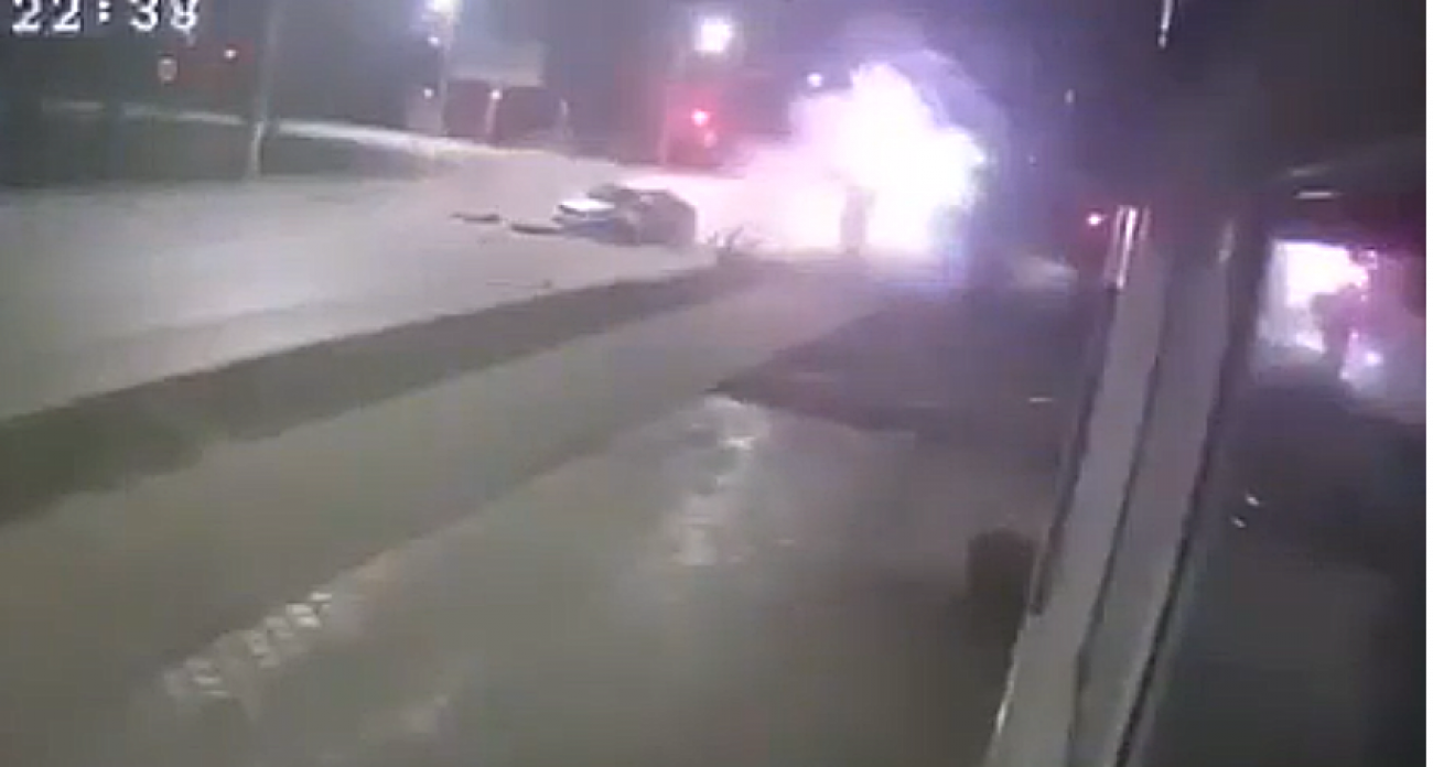 Появилось видео ДТП в Канаше, где погибли два молодых человека