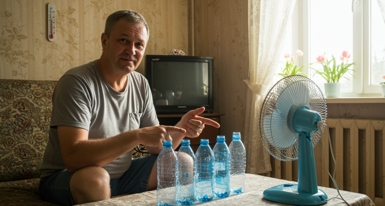 Охлаждаю комнату без кондиционера: секрет с пластиковыми бутылками работает даже в жару