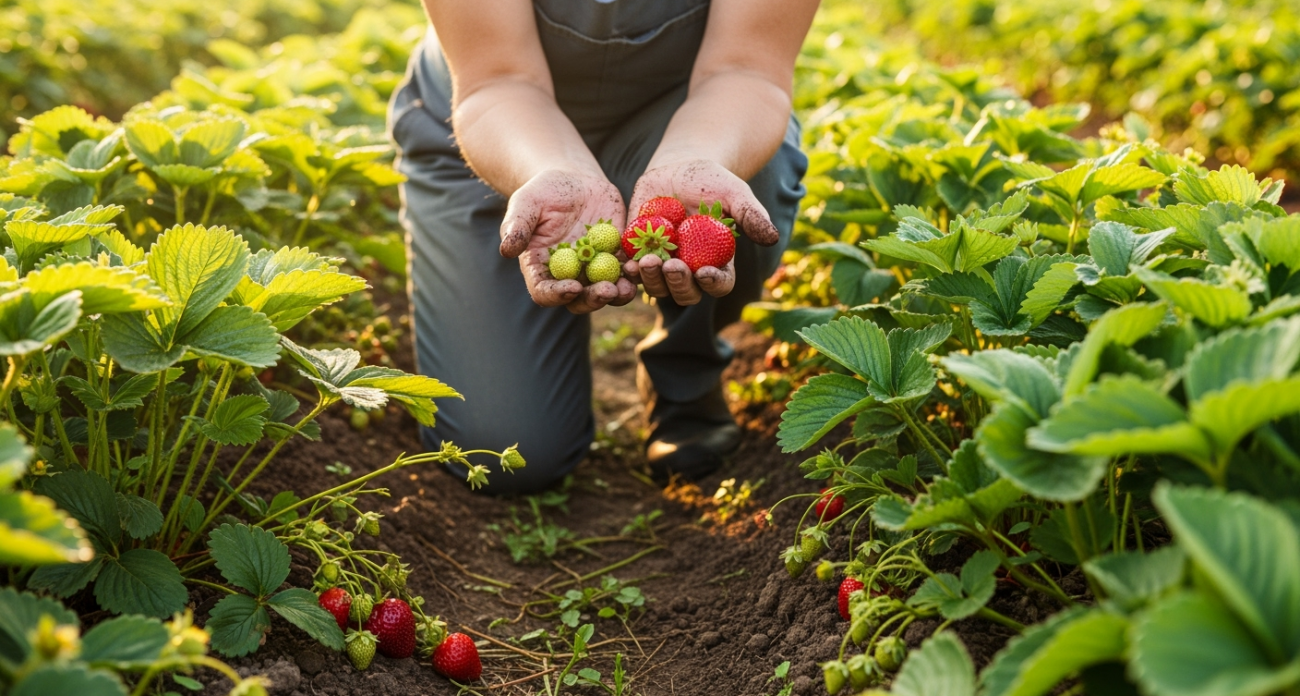 Проведите двойную подкормку своевременно – и клубника порадует сладкими ягодами по ведру с каждого куста