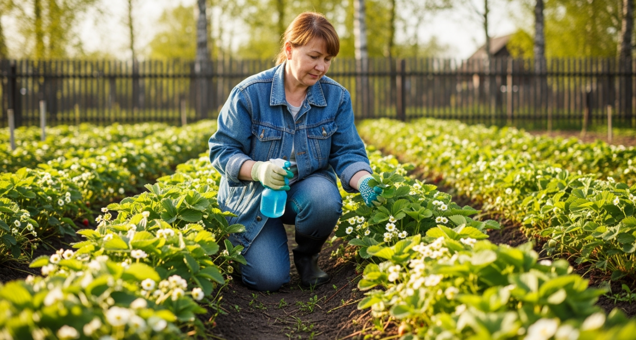 Как только клубника зацвела — обрабатываю этим средством: урожай увеличивается в разы