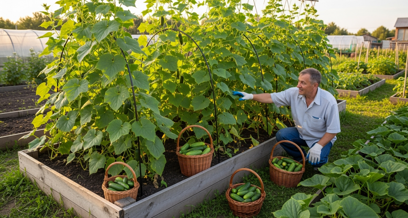 Замучаетесь раздавать соседям: выращиваю огурцы «белорусским» способом — плодоносят как безумные