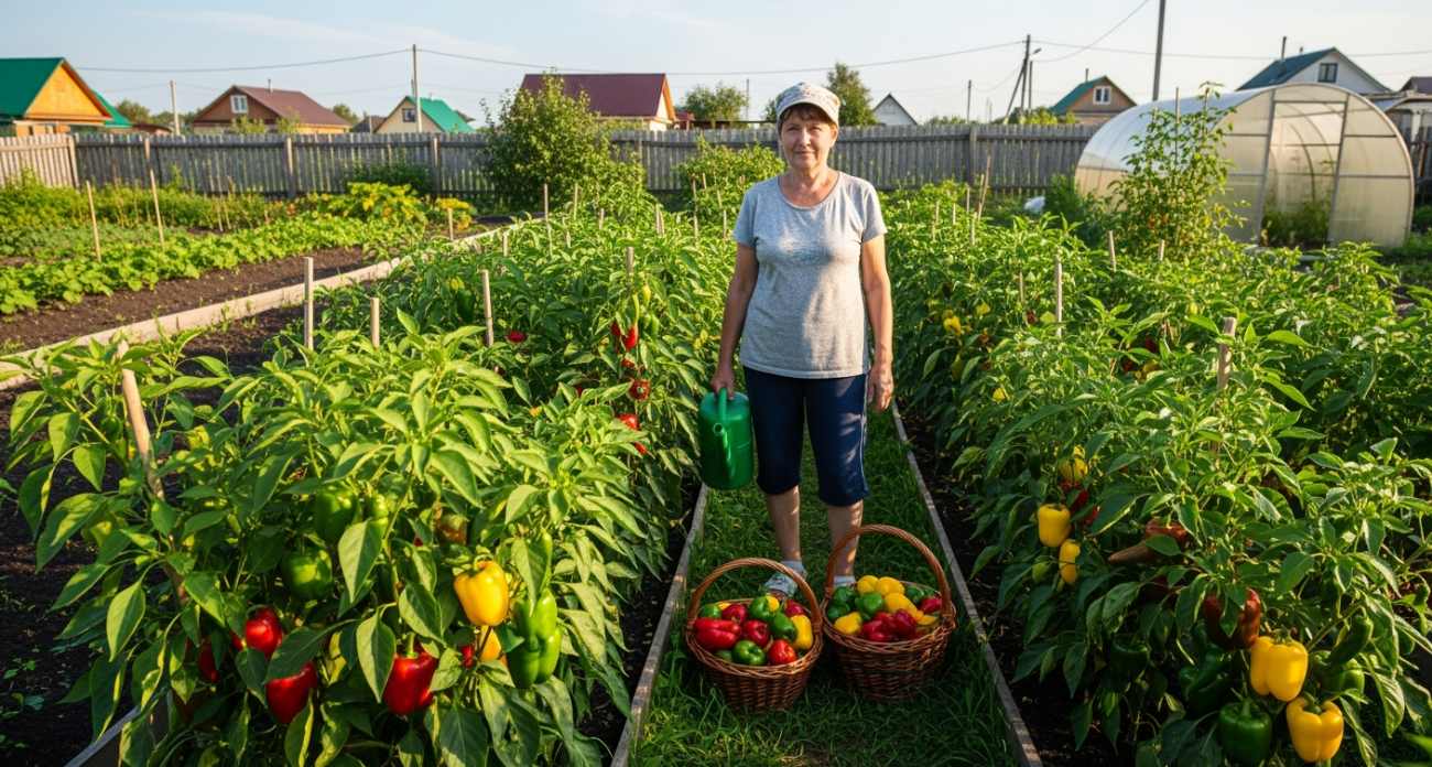 Перцы в июле подкармливаю этим настоем: урожая настолько много, что приходится раздавать соседям