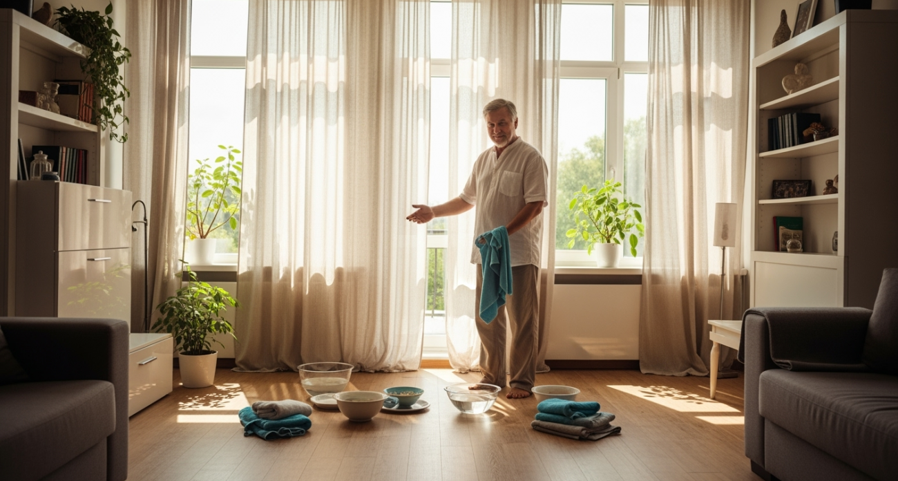 На окна ничего не клею — охлаждаю дом как мудрый узбек: кондиционер молчит даже в жуткое пекло