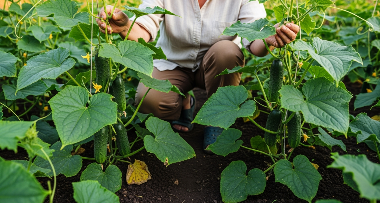 Добавляю йод в молоко и поливаю огурцы в июле: ни одного желтого листа — урожай просто огромный