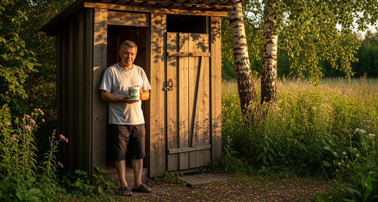 Засыпьте это в дачный туалет — все растворится мигом: секретные средства от запаха и отходов