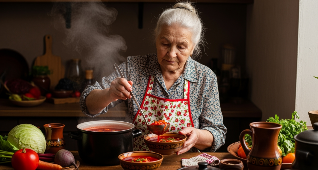 Нашла старинный рецепт борща 1952 года: 2 секретных тонкости для рубинового цвета и настоящего вкуса