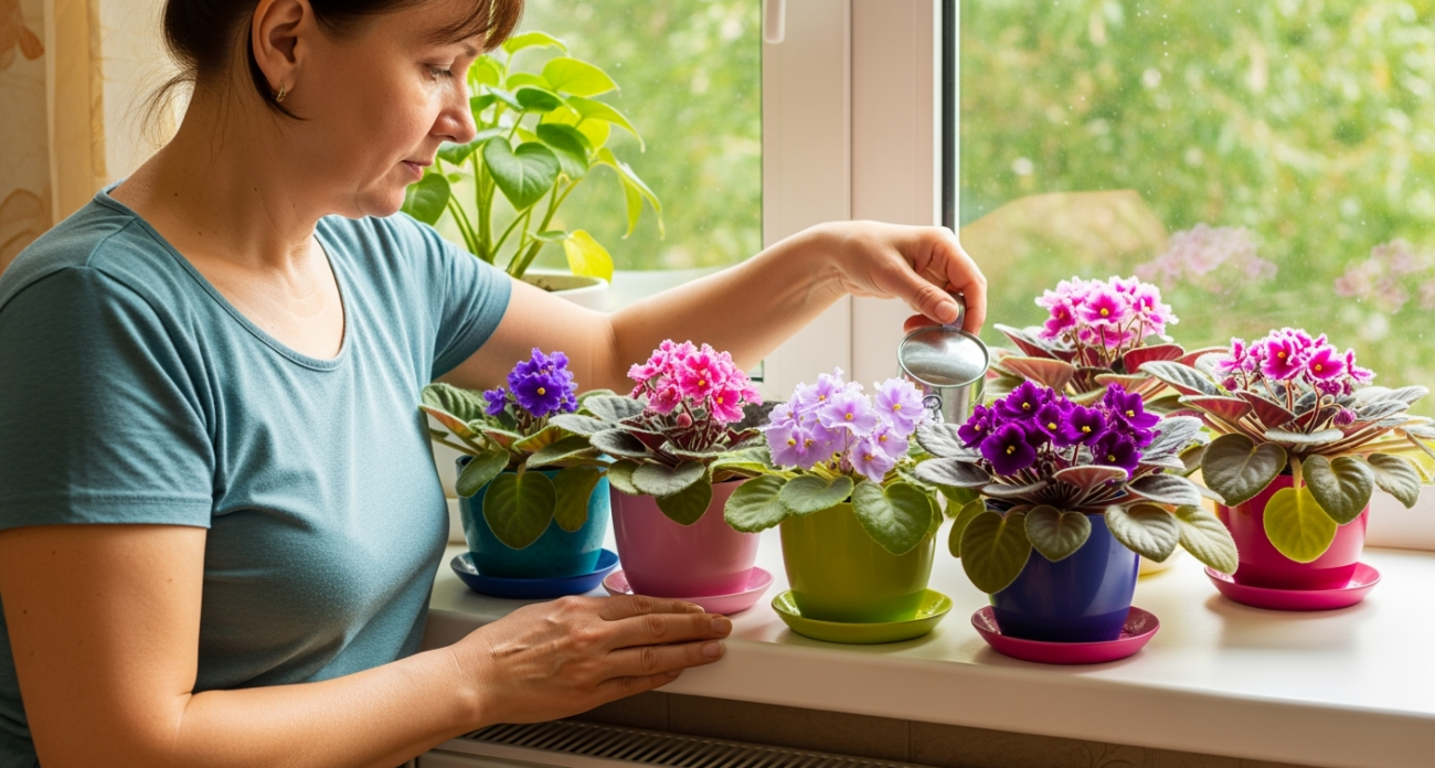 Лью это в горшок в августе — фиалка становится неотразимой: цветёт как на выставку, бутонизация эталонная