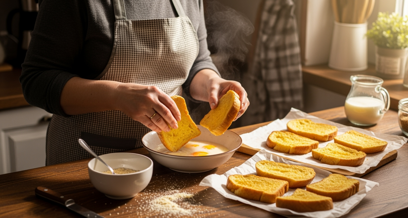 Гренки как в детстве с молоком и яйцом: 3 хитрости, после которых захочется жарить весь батон