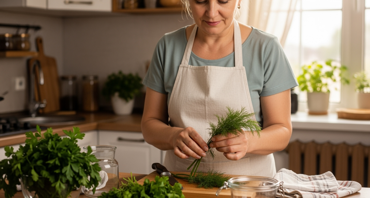 Гениальный лайфхак: как хранить зелень в холодильнике и без него - останется свежей и хрустящей надолго