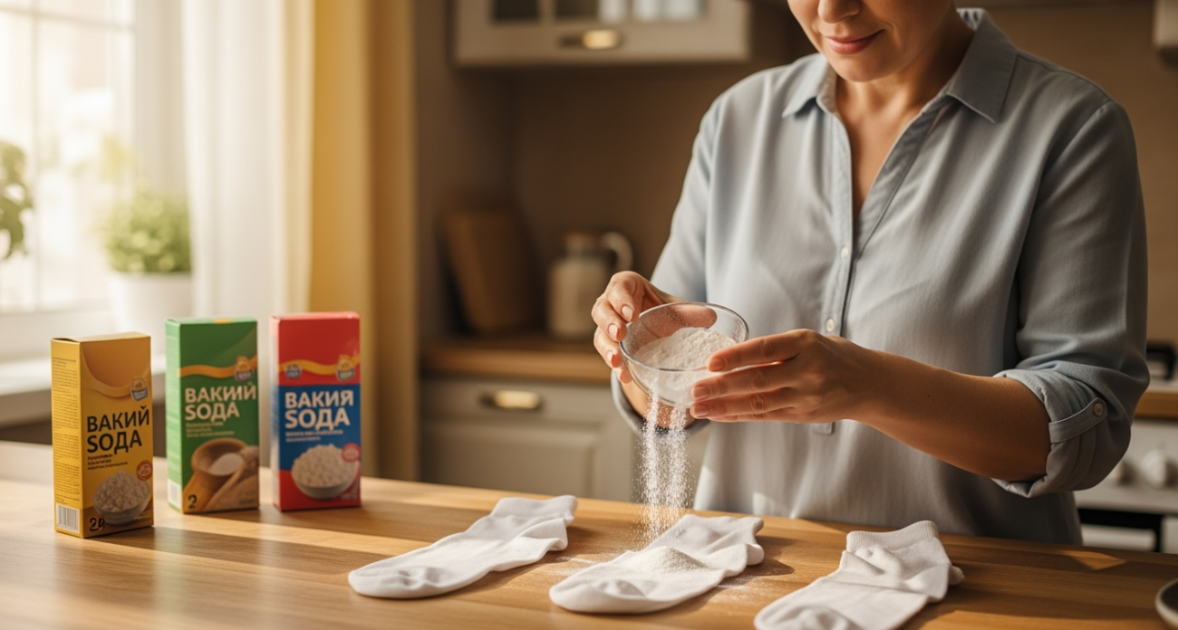 Засыпьте соду в носки - простой трюк даст потрясающий результат, о котором вы не догадывались