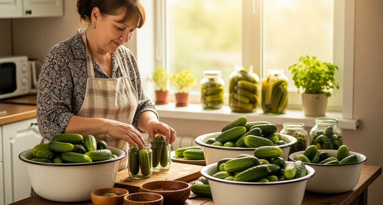 Маринованные огурцы по-фински: готовлю тазами без стерилизации — простой рецепт на зиму