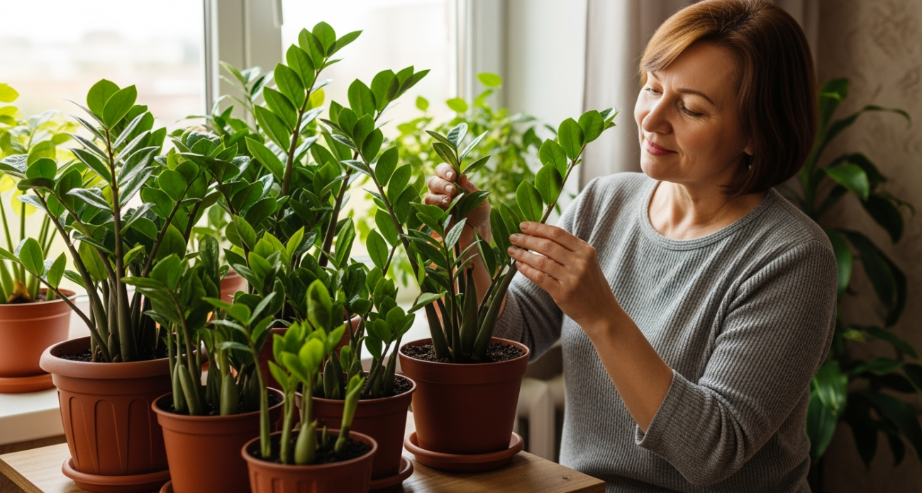 Четыре таблетки — и замиокулькас преобразится до неузнаваемости: многочисленные побеги уже в августе