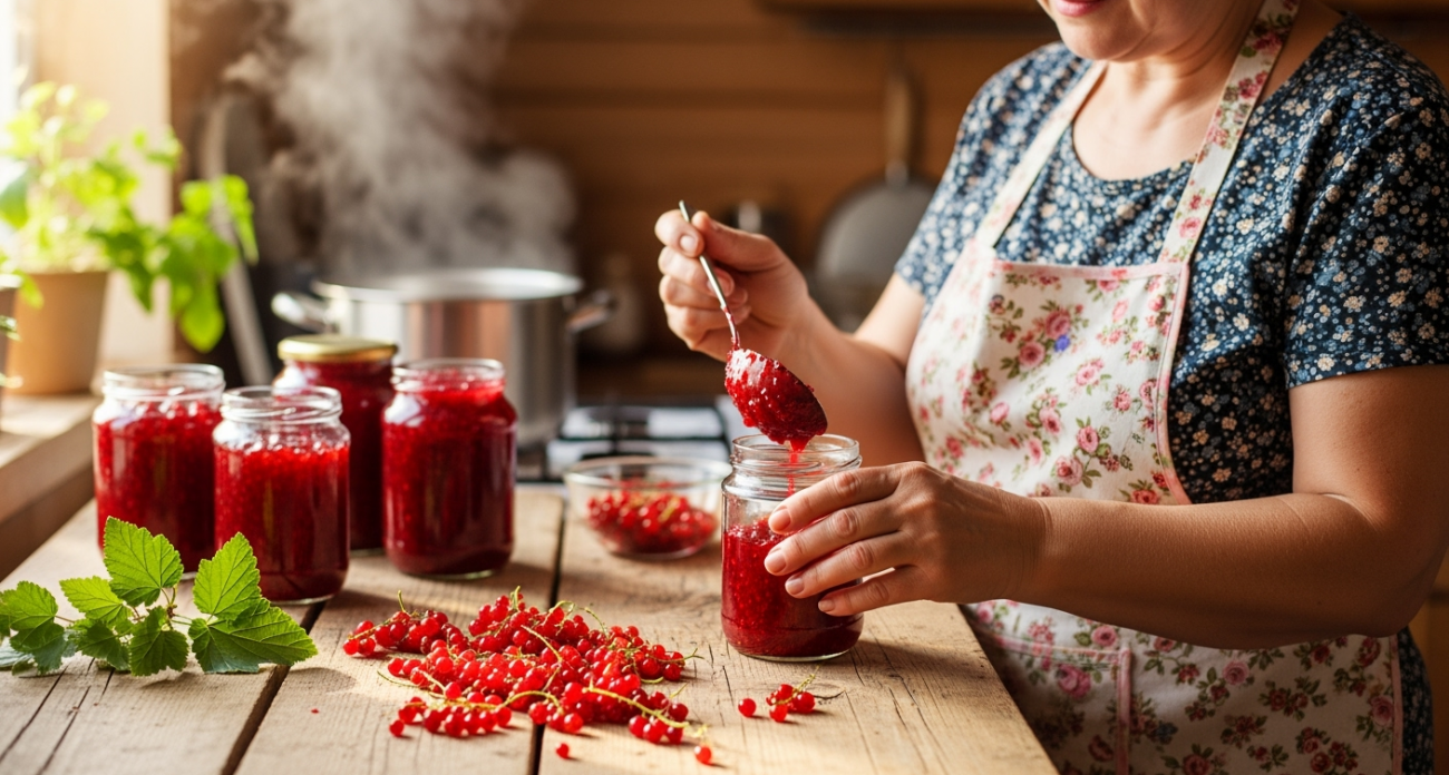 Секрет идеального джема из красной смородины: быстрый способ заготовки без единой косточки