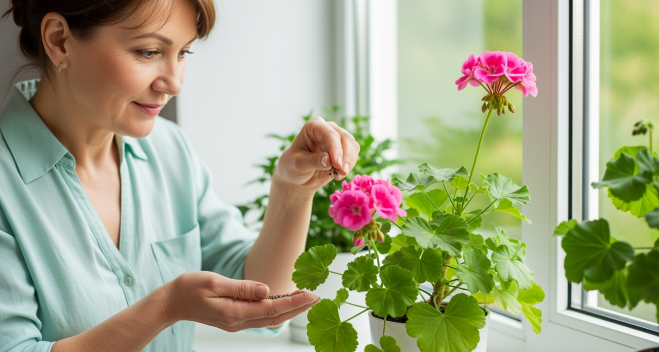 Добавьте эту крошку в горшок с геранью в августе — листва перестанет желтеть, а бутоны появятся даже на молодых черенках