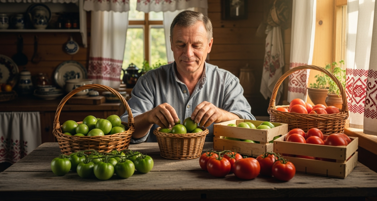 Мучился с зелеными помидорами 15 лет, пока тетя не показала старинный прием — за 4 дня краснеют