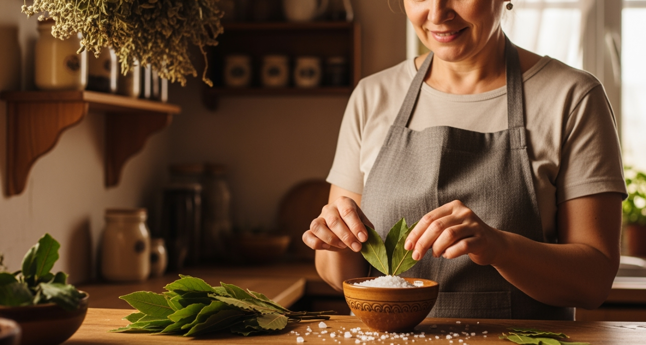Засыпьте лавровый лист солью — результат удивит каждую хозяйку: простой лайфхак