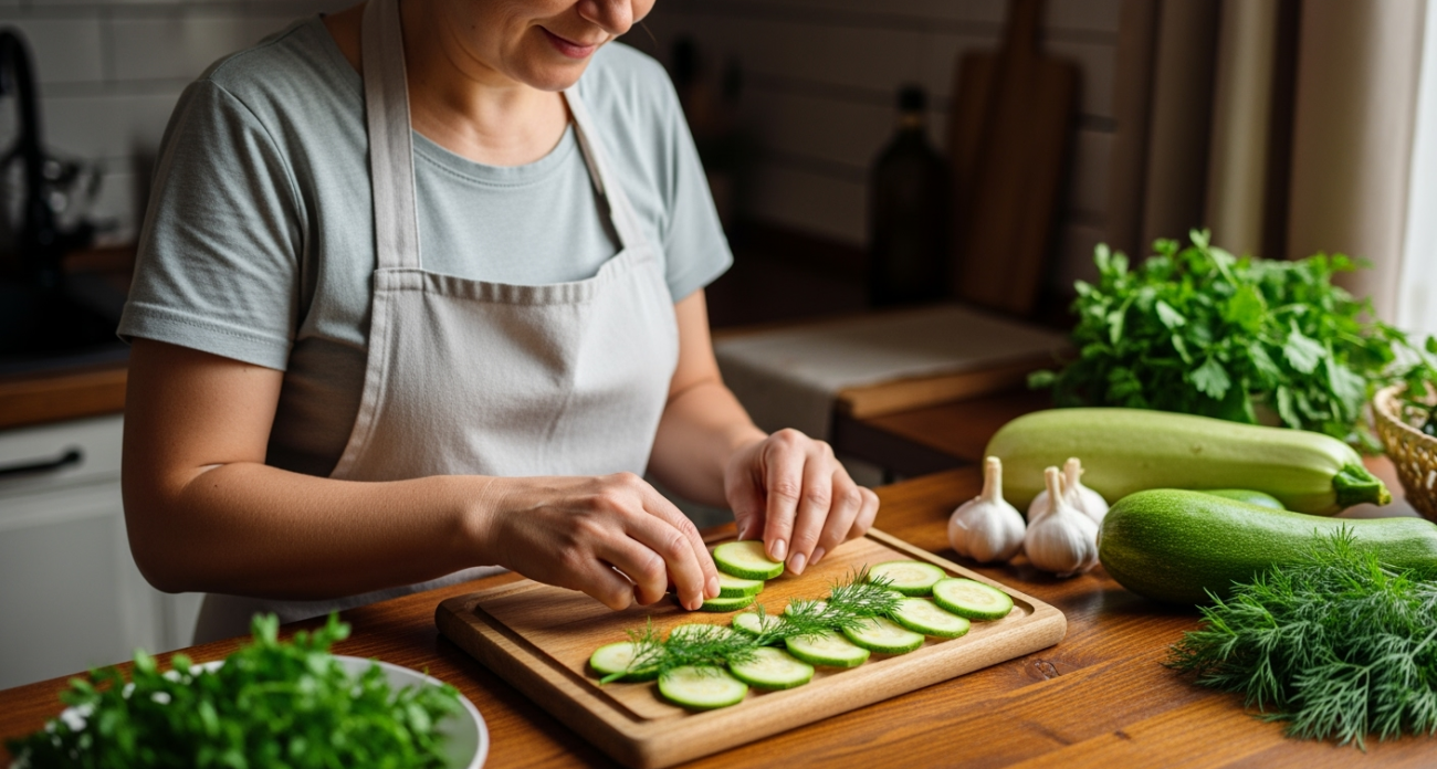 Кабачки в августе готовлю только так: закуска к мясу за 15 минут — гости всегда в восторге