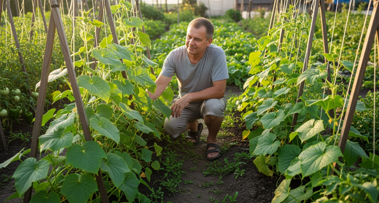 Листья огурцов пожелтели? Один ингредиент за ночь сделает плети зеленее изумруда — запомните рецепт