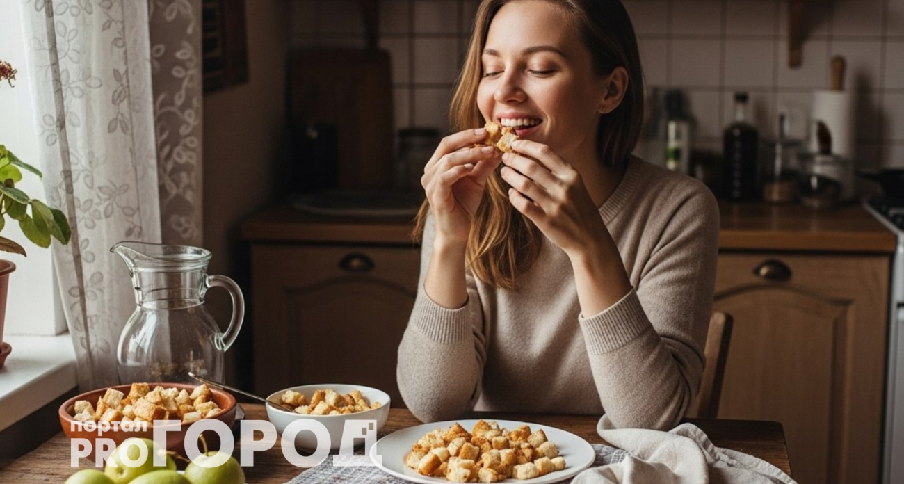 Спасаю трехдневный хлеб: получаются идеальные домашние крутоны – вкуснее не ела