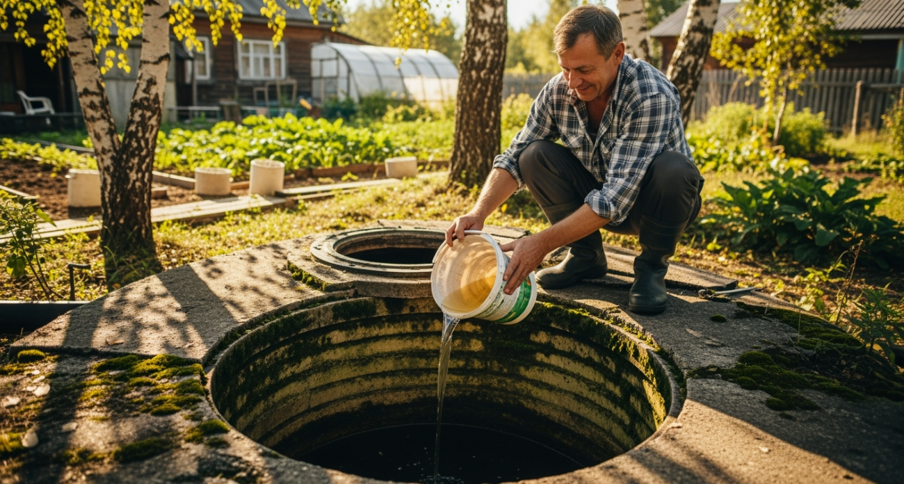 Засыпал 4 кг этого порошка в выгребную яму — жир и ил исчезли за ночь, но есть одна опасность