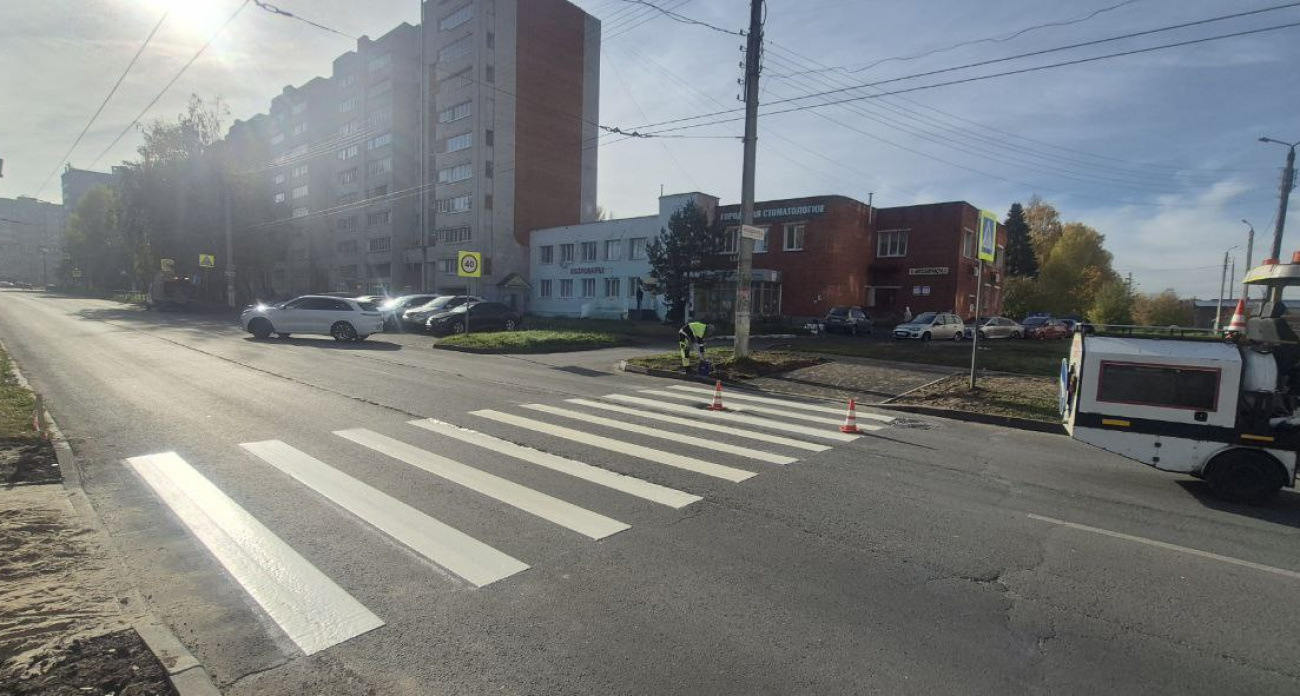 В Чебоксарах на Юго-Западном бульваре нарисовали новый пешеходный переход