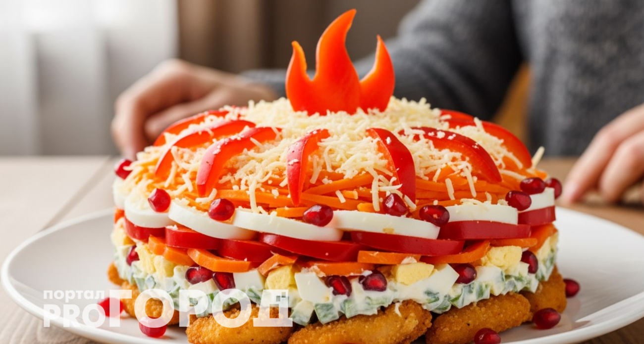 Вкуснее привычной шубы: салат "Огненный рысак" займет первое место на новогоднем столе 2026 года